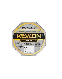 Шнур плетеный рыболовный KEVLON X4 BLACK 150 м 0,06 мм Konger