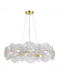 Люстра подвесная SL1657.203.08 золотистый/прозрачный (8*40Вт, E14) St luce