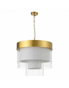 Люстра подвесная SL1352.203.09 золотистый/белый, прозрачный (9*40Вт, E14) St luce