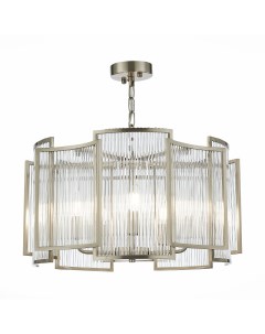 Люстра подвесная SL1234.103.05 никель/прозрачный, никель (5*60Вт, E14) St luce