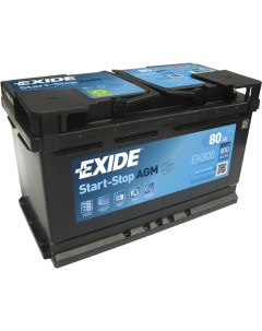 Автомобильный аккумулятор Start Stop AGM EK800 80 А ч Exide