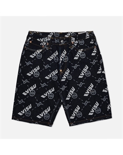 Мужские шорты Monogram Print Denim Evisu