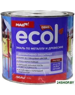 Эмаль ПФ 115 2л зеленое яблоко Ecol