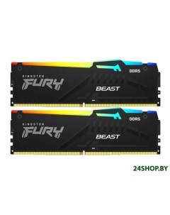 Оперативная память FURY Beast RGB 2x8ГБ DDR5 4800 МГц KF548C38BBAK2 16 Kingston