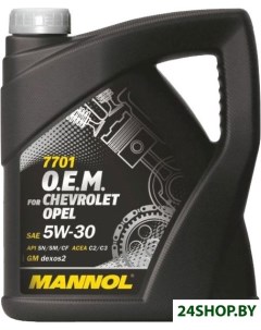 Моторное масло O E M for chevrolet opel 5W 30 4л Mannol