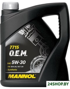 Моторное масло 7715 O E M 5W 30 API SN CF 5л MN7715 5 Mannol