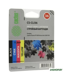 Картридж CS CLI36 B C M Y Cactus