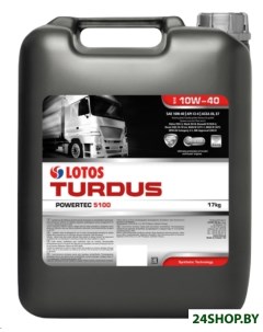 Моторное масло Turdus Powertec 5100 10W 40 17кг Lotos