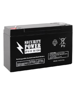 Аккумулятор для ИБП SP 6 12 F1 6В 12 А ч Security power