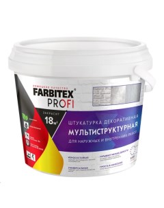 Декоративная штукатурка мультиструктурная 4 5 л Farbitex profi