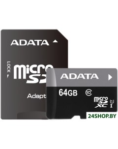 Карта памяти Premier microSDXC UHS I U1 Class 10 64GB AUSDX64GUICL10 RA1 A-data