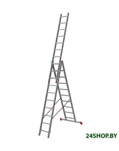 Лестница стремянка алюминиевая трёхсекционная 3x10 1230310 Новая высота