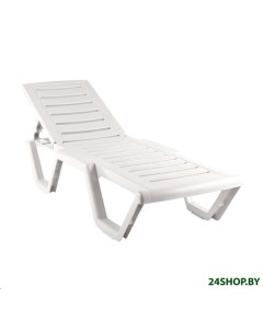 Шезлонг Атлант 186x63x32 белый Ellastik plast