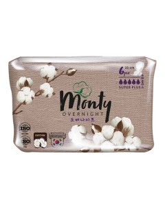 Женские гигиенические прокладки ULTRA SOFT OVERNIGHT 6 Monty