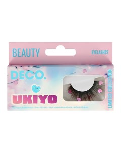 Накладные ресницы UKIYO с глиттером сердечки 1 Deco.