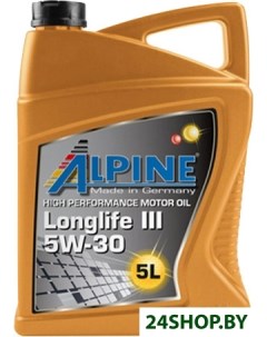 Моторное масло Longlife III 5W 30 5л Alpine