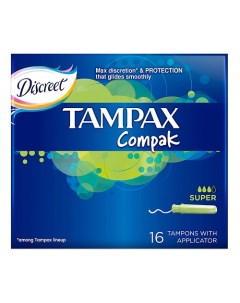 Compak Тампоны женские гигиенические с аппликатором Super Duo Tampax