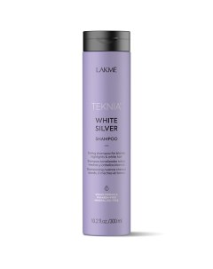 Шампунь для нейтрализации желтого оттенка волос тонирующий WHITE SILVER Lakme