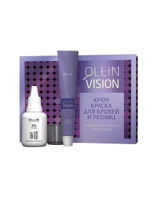 Крем краска для бровей и ресниц в наборе OLLIN VISION SET graphite графит Ollin professional