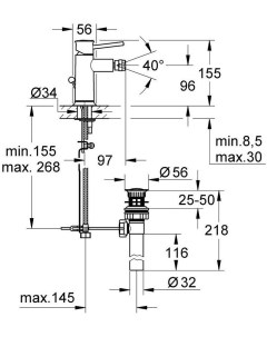 Смеситель BauClassic 32864000 Grohe