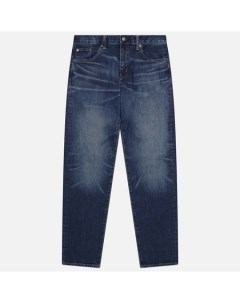 Мужские джинсы Regular Tapered Kaihara Blue Stretch Denim Green x White Selvage 12 5 Oz Edwin