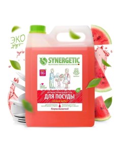 Средство для мытья посуды антибактериальное с ароматом арбуза 5л Synergetic