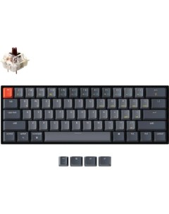 Беспроводная клавиатура K12 Grey, RGB, Gateron G pro Brown Switch, RU (K12-B3-RU) Keychron