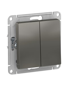 ATLASDESIGN сталь Выключатель 2-кл. (без рамки) ATN000951 Schneider electric