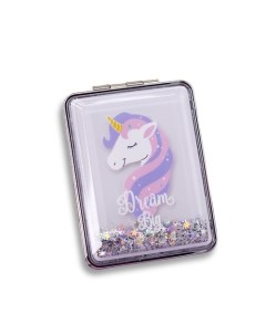 Зеркало складное Sparkles unicorn white с увеличением Ilikegift