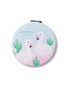 Зеркало складное Flamingo summer two blue с увеличением Ilikegift