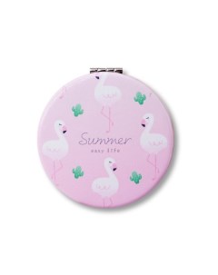 Зеркало складное Flamingo summer four pink с увеличением Ilikegift