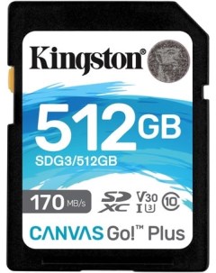 Карта памяти Canvas Go! Plus SDXC 512GB Kingston