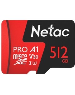 Карта памяти MicroSDXC 512GB V30/A1/C10 P500 Extreme Pro Netac