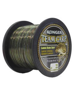 Леска TEAM CARP CAMOU DARK GREY 1000 м 0 28 мм Konger