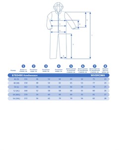 Комбинезон Голубой 8783490 56 3xl Whs