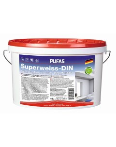 Краска GOLD-STAR SUPERWEISS-DIN супербелая 10л Pufas