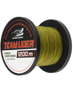 Леска монофильная LIDER CAMOU DARK GREEN 1200 м 0,42 мм Fishing empire