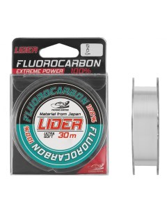 Леска флюорокарбоновая LIDER FLUOROCARBON 100 30 м 0,40 мм Fishing empire