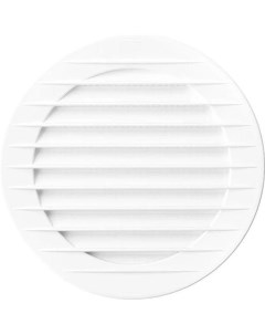 Решетка вентиляционная с сеткой круглая для отверстия O150мм внешний O178мм пластик белый Airroxy