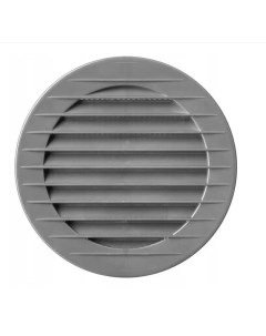 Решетка вентиляционная с сеткой круглая для отверстия O125мм внешний O148мм пластик серый Airroxy