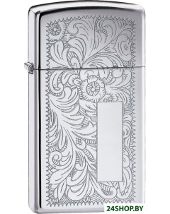 Зажигалка Slim Venetian 1652 High Polish Chrome Zippo