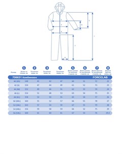 Комбинезон Белый 706631 48 xl Forcelab