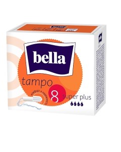 Тампоны без аппликатора Tampo Super plus 8 Bella