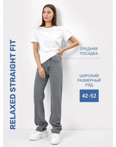 Джинсы женские relaxed straight fit в сером цвете Mark formelle