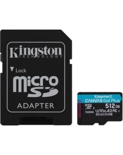 Карта памяти Canvas Go! Plus microSDXC 512GB (с адаптером) Kingston