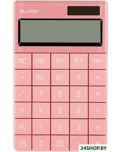 Калькулятор NS041 розовый Deli