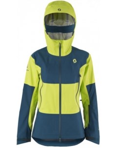 Куртка горнолыжная Jacket W s Vertic Tour Limeade Yellow Eclipse Blue Scott