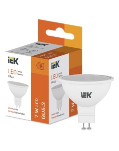 Лампа светодиодная MR16 7Вт GU5 3000К LED LL I MR16 7 230 30 GU5 Iek