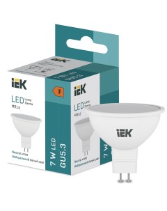 Лампа светодиодная MR16 7Вт GU5 4000К LED LL I MR16 7 230 40 GU5 Iek