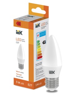 Лампа светодиодная С37 5Вт E27 3000К LED Candle LL I C37 5 230 30 E27 Iek